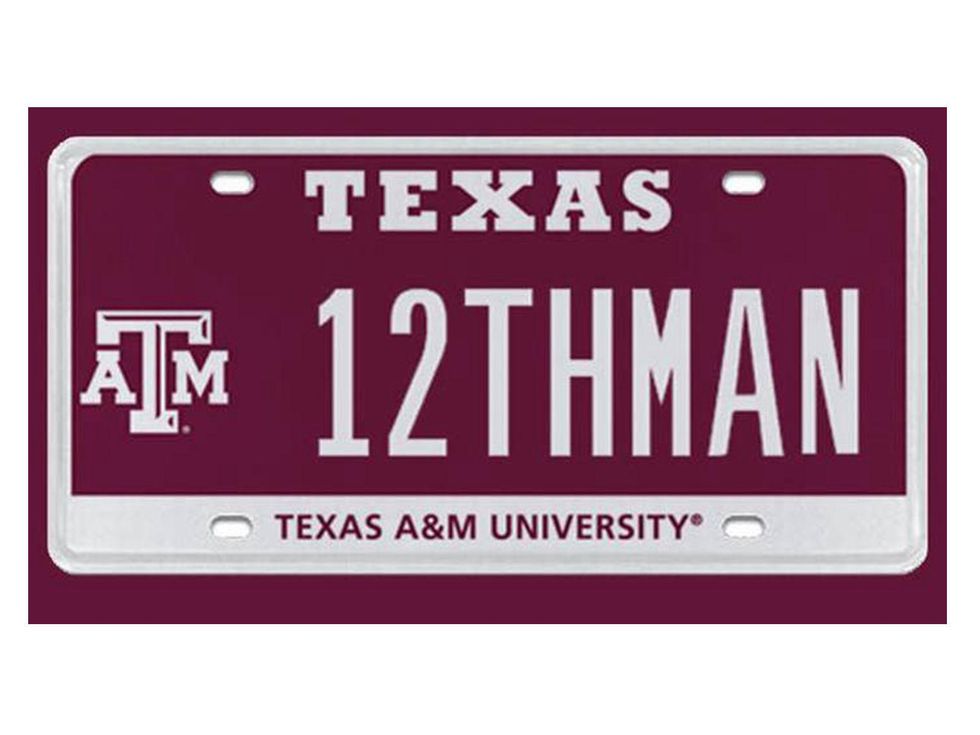 12th Man license plate