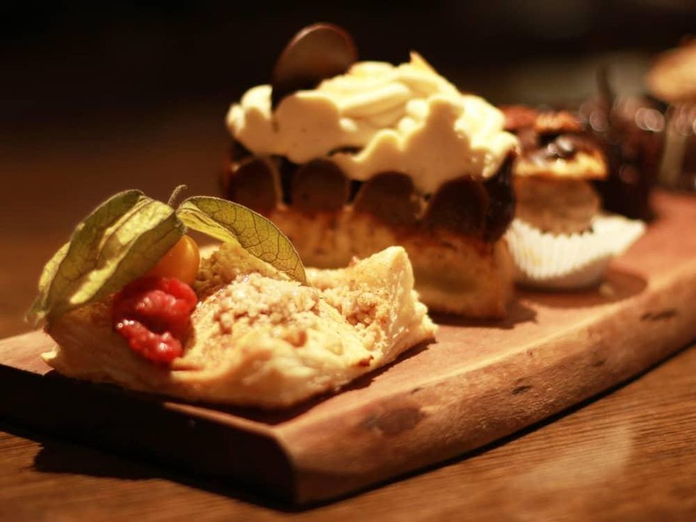 1886 Cafe Driskill Hotel dessert tray 2015