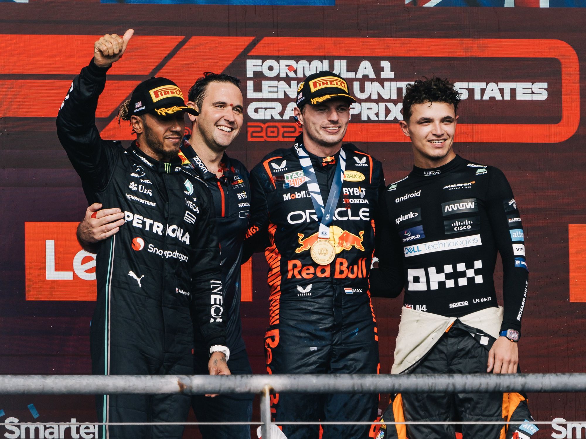 2023 U.S. Grand Prix, Circuit of the Americas, Formula 1, Austin, Lewis Hamilton, Max Verstappen, Lando Norris