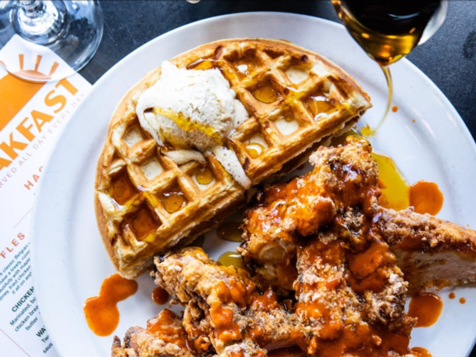 24 Diner chicken and waffles