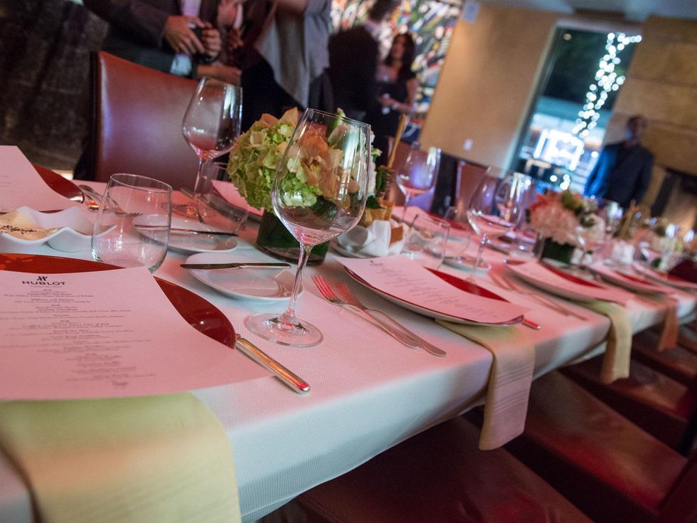 33 table setting place setting at the Hublot dinner party at Tony's October 2013