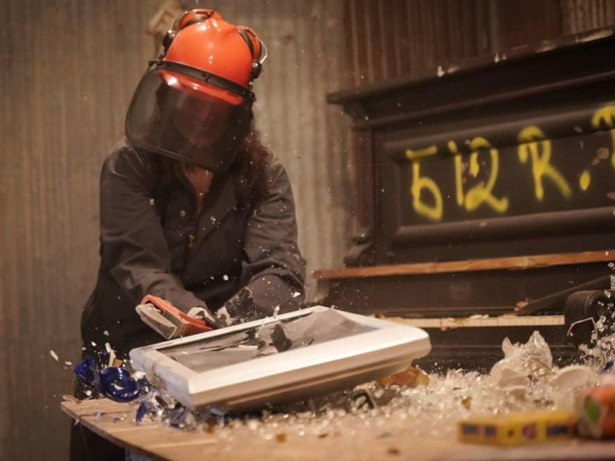 512 Rage Room woman smashing things