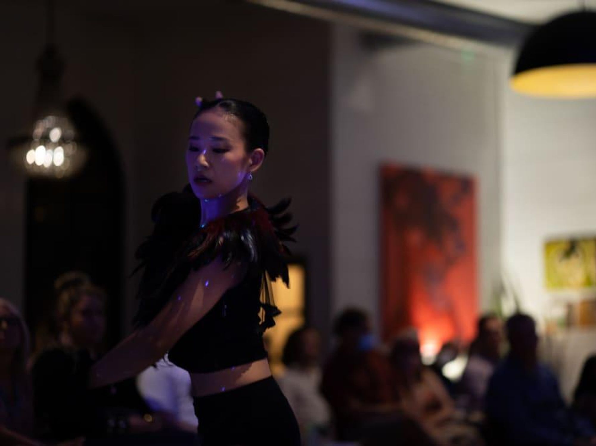 A dancer at Night Birds 2021 at The Cathedral in Austin