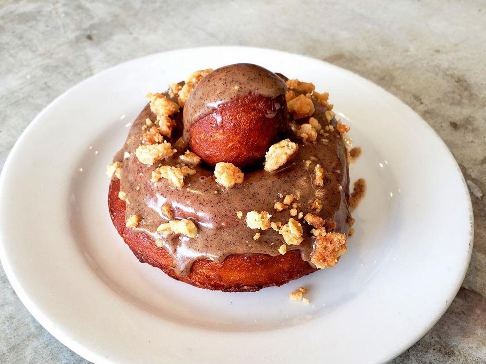 A glazed donut by Dai Due in Austin