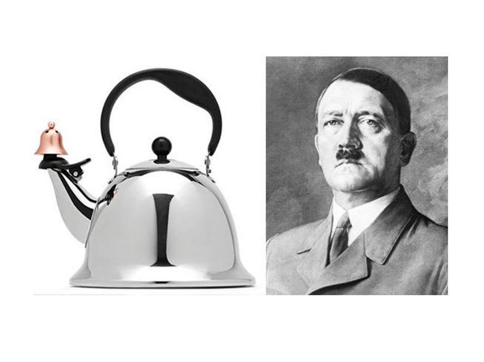 A JC Penney teapot resembling Adolf Hitler