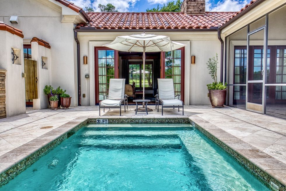 A private entrance leads you to your own personal pool.