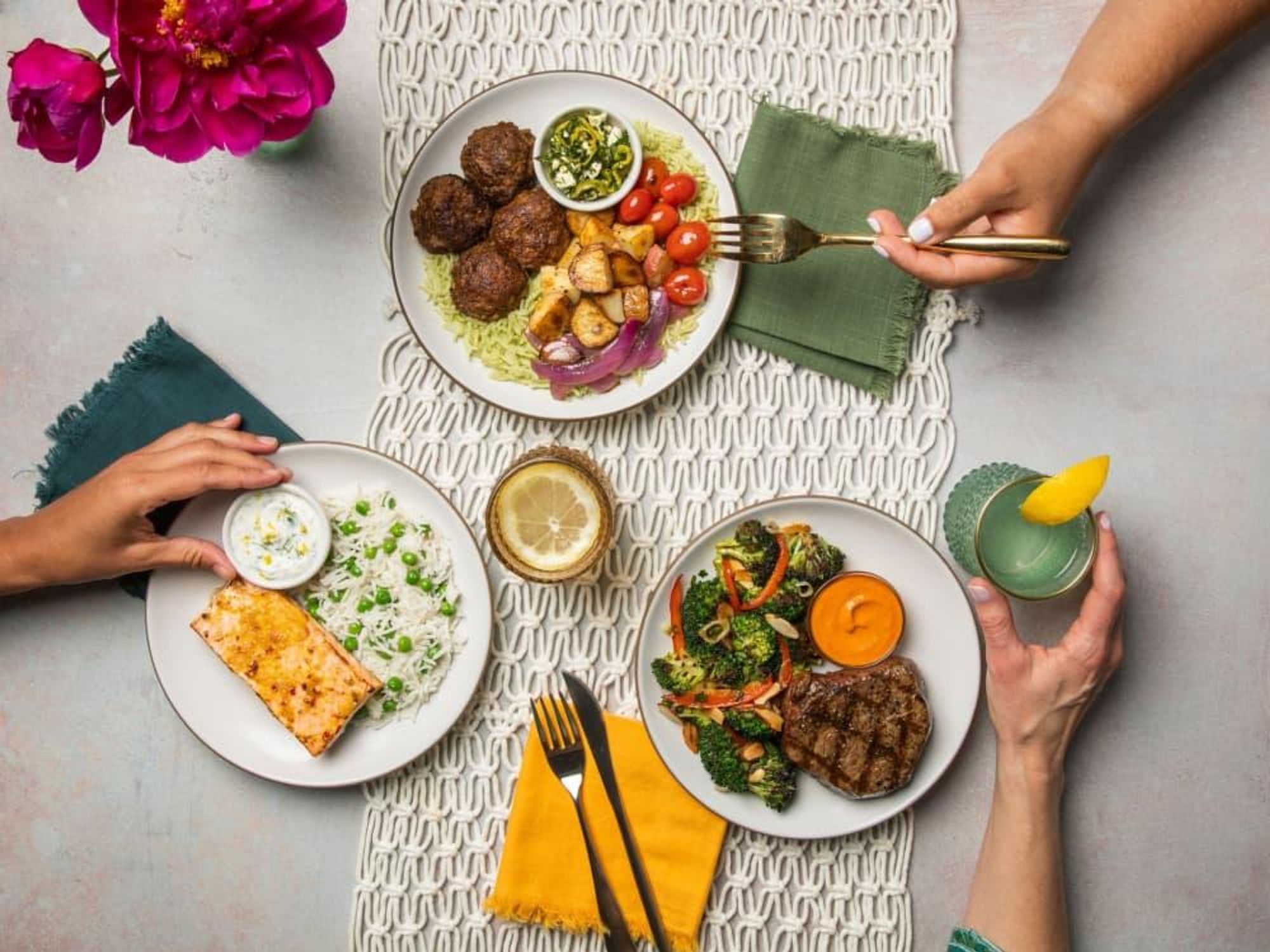 A spread of meals by Snap Kitchen, with Austin locations.