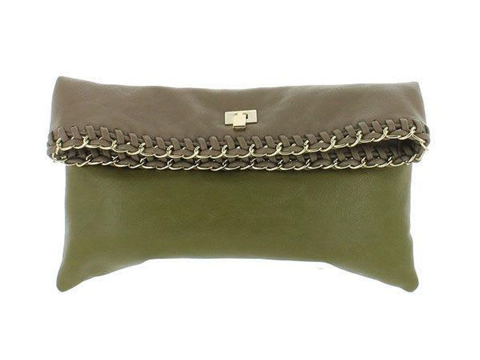 accents Sondra Roberts Squared Color Block Chain Clutch