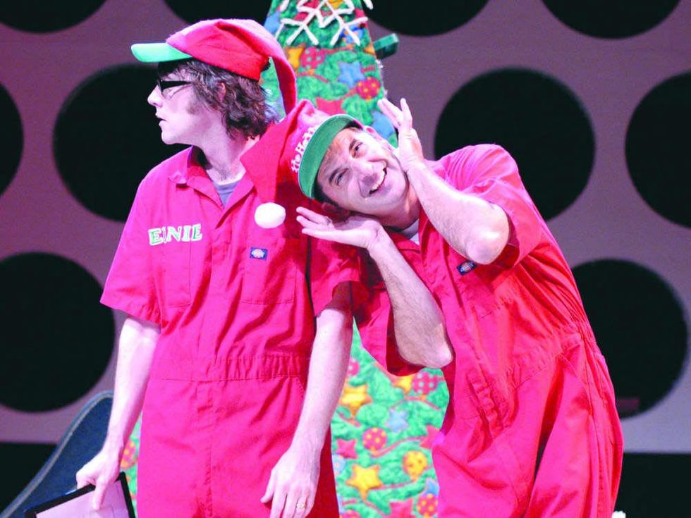 Actors Shaun Wainwright-Branigan and Jerome Schoolar in ZACH theatre performance Holiday Heroes