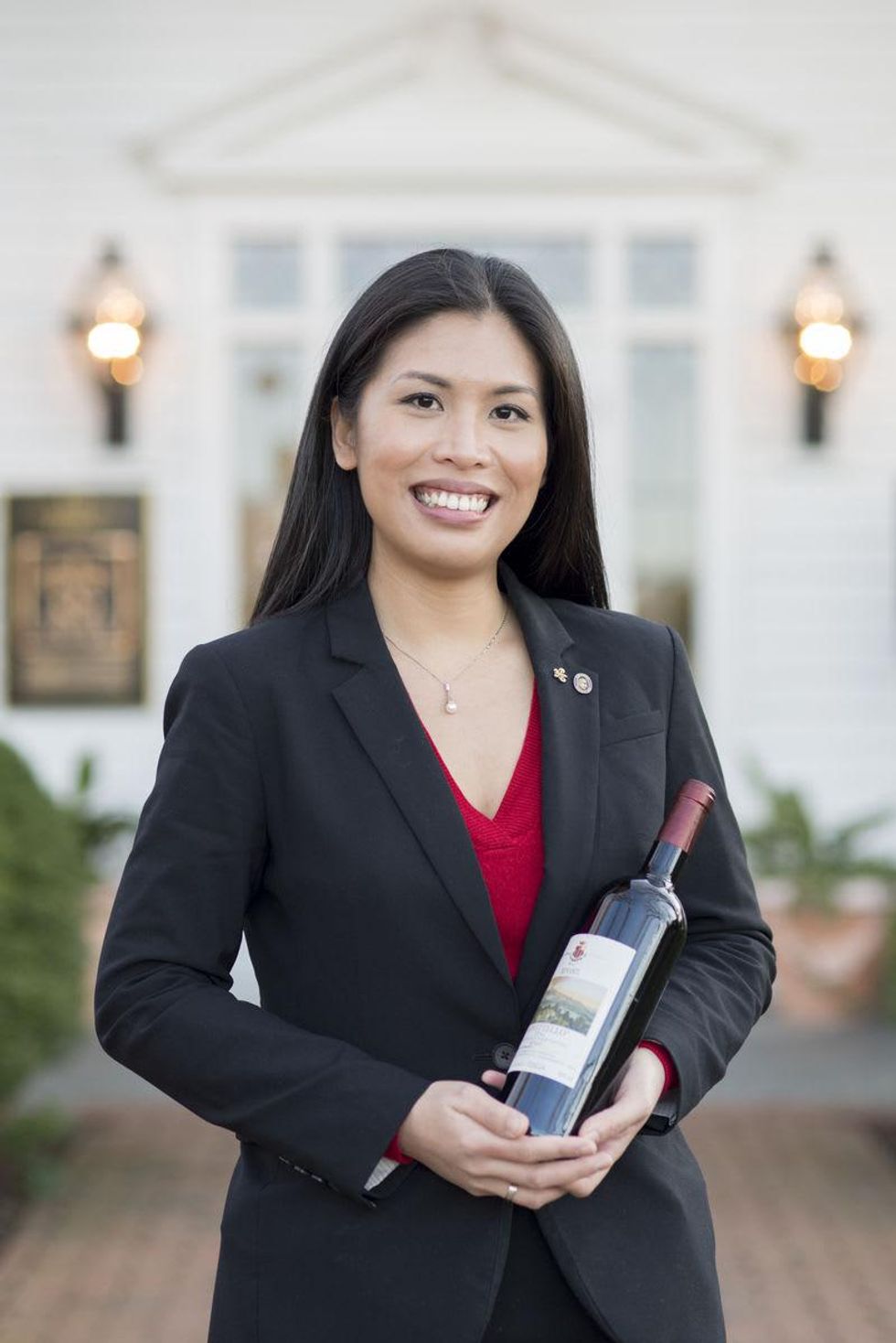 Advanced sommelier, Paula de Pano, of Fearrington House in Pittsboro, North Carolina
