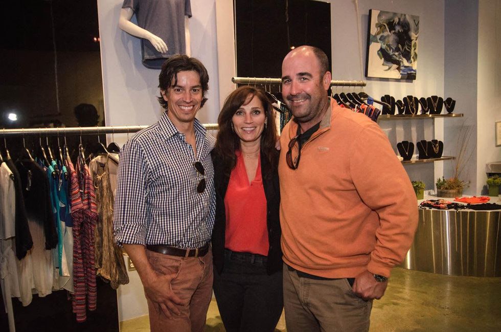 AFW kick off party Chris Herry, Penelope Smith and James Derek