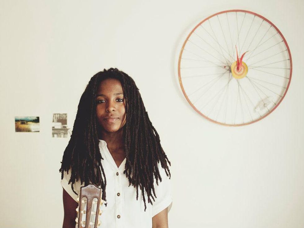 Aisha Burns with wheel