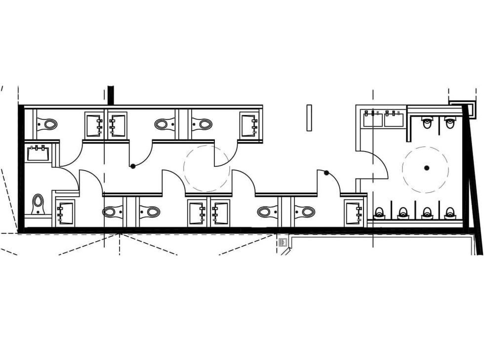 Alamo Drafthouse Austin Mueller location bathroom design Richard Weiss Tim League May 2016