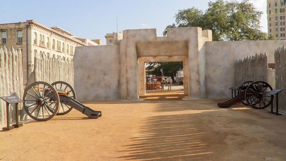 Alamo Mission Gate and Lunette exhibit