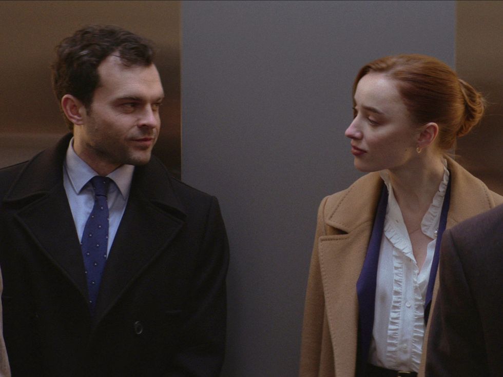 Alden Ehrenreich and Phoebe Dynevor in Fair Play