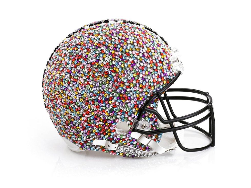 Alice + Olivia helmet for Bloomingdale's Fashion Touchdown