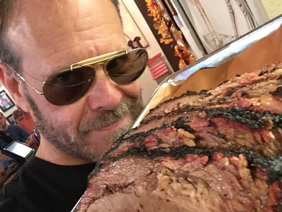 Alton Brown at Pecan Lodge BBQ in Dallas
