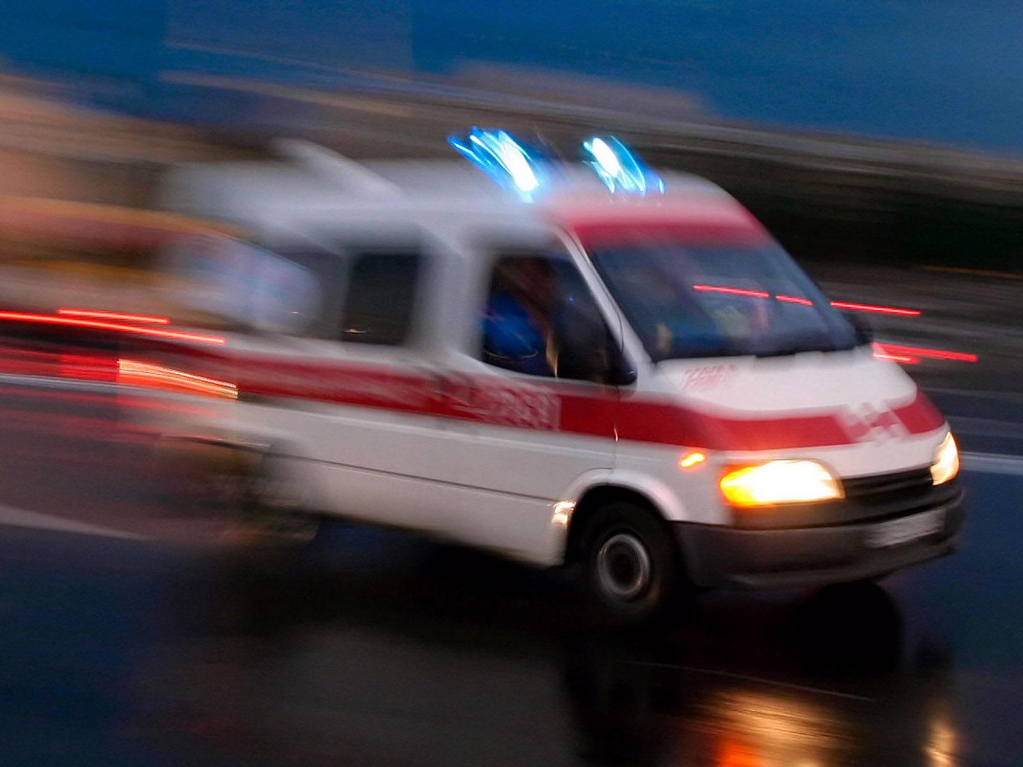 ambulance, blurry