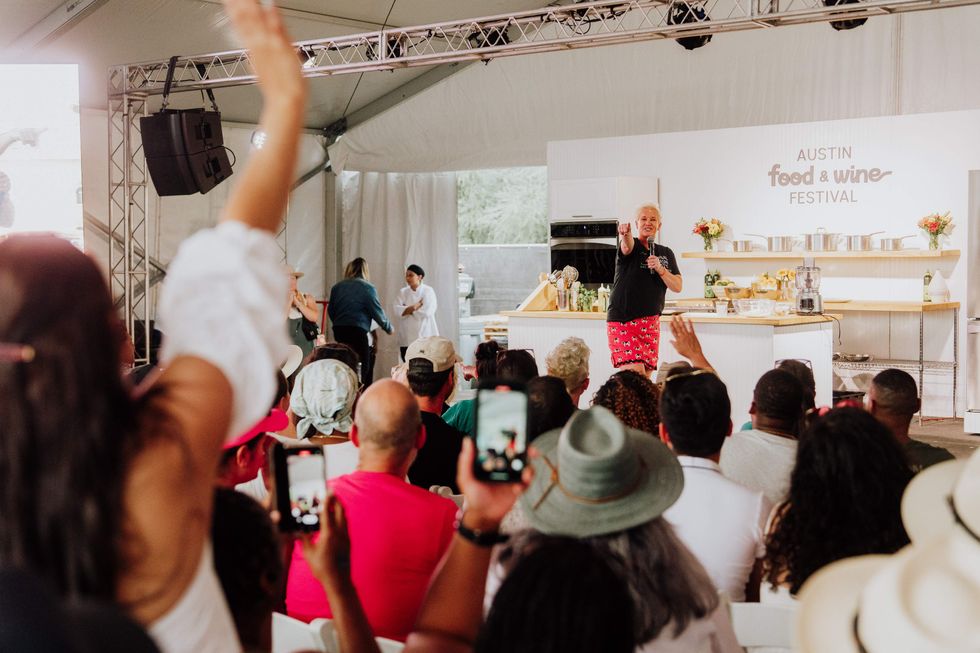 Anne Burrell chef demo at Austin Food & Wine Festival 2023