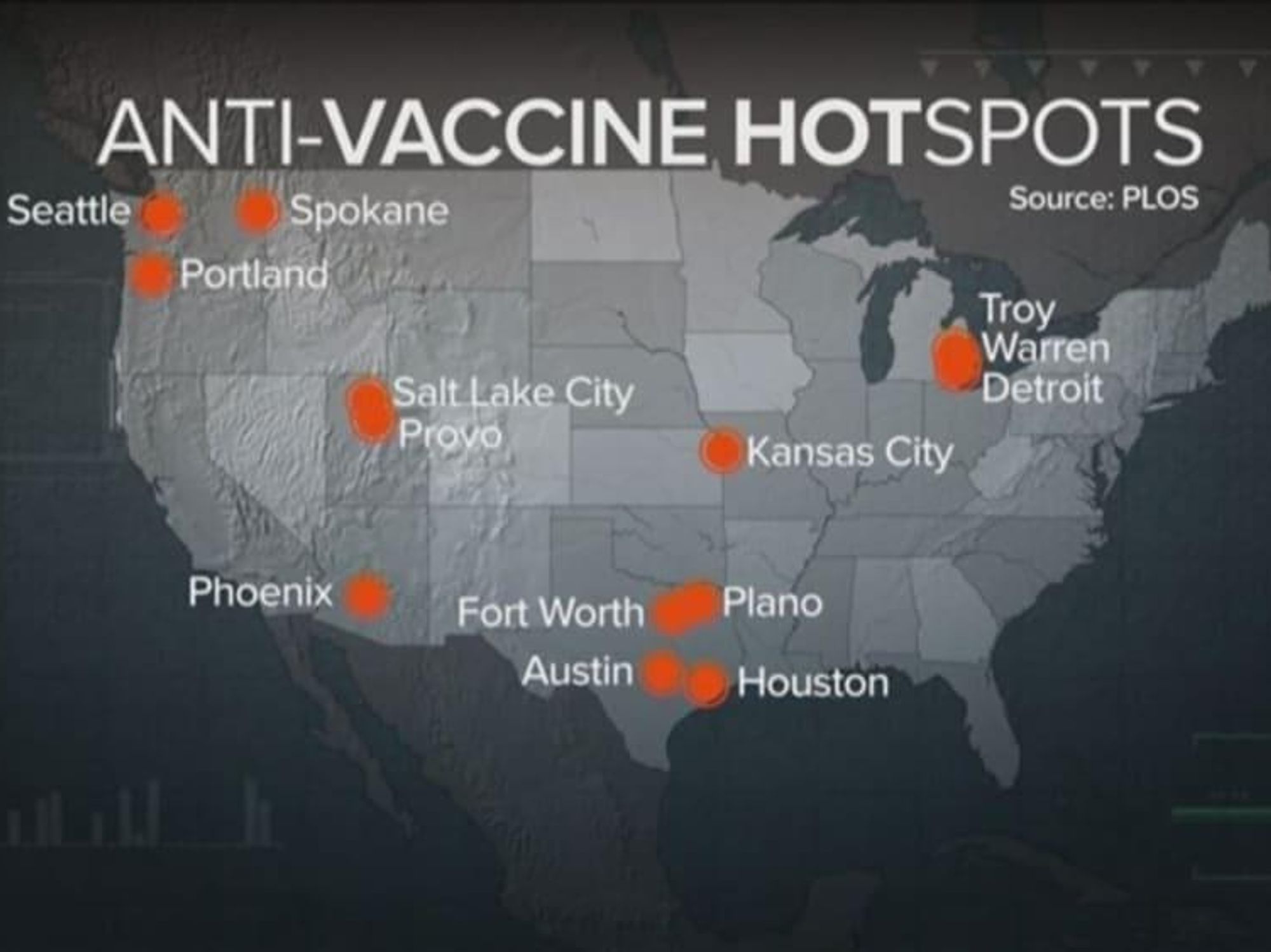Anti-vaccine hot spot map