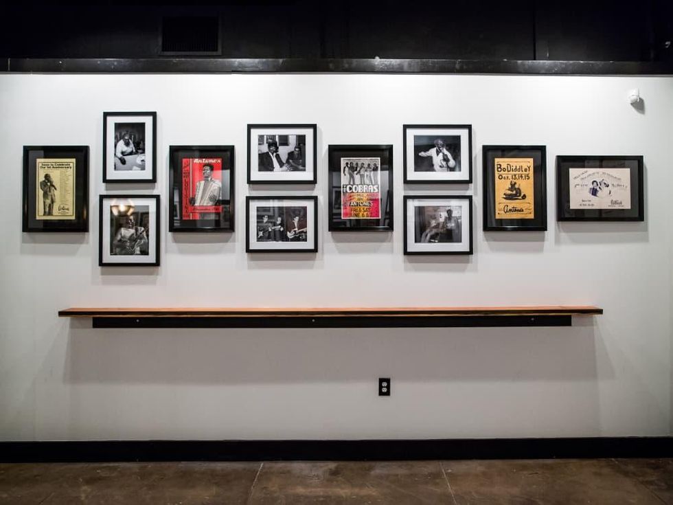 Antone's downtown venue Fifth Street 2016 concert posters gallery wall