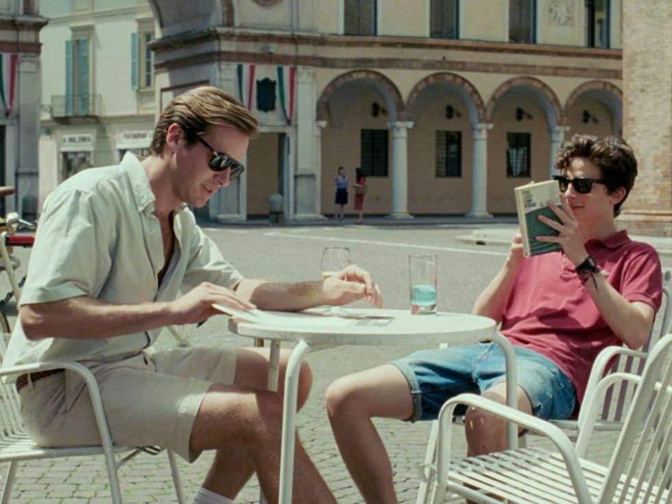 Armie Hammer and Timoth\u00e9e Chalamet in Call Me By Your Name