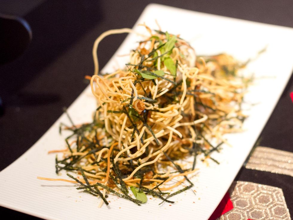 Art Bites Event at the Russell Collection in Austin Ramen Tatsu-Ya Crispy Noodle Cups Chef Takuya Matsumoto Artist Matt Devine