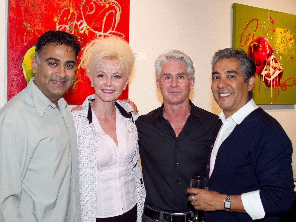 Art Bites Event at the Russell Collection in Austin Samir Patel Phyllis Fletcher Bill Pitts Jose Buitron