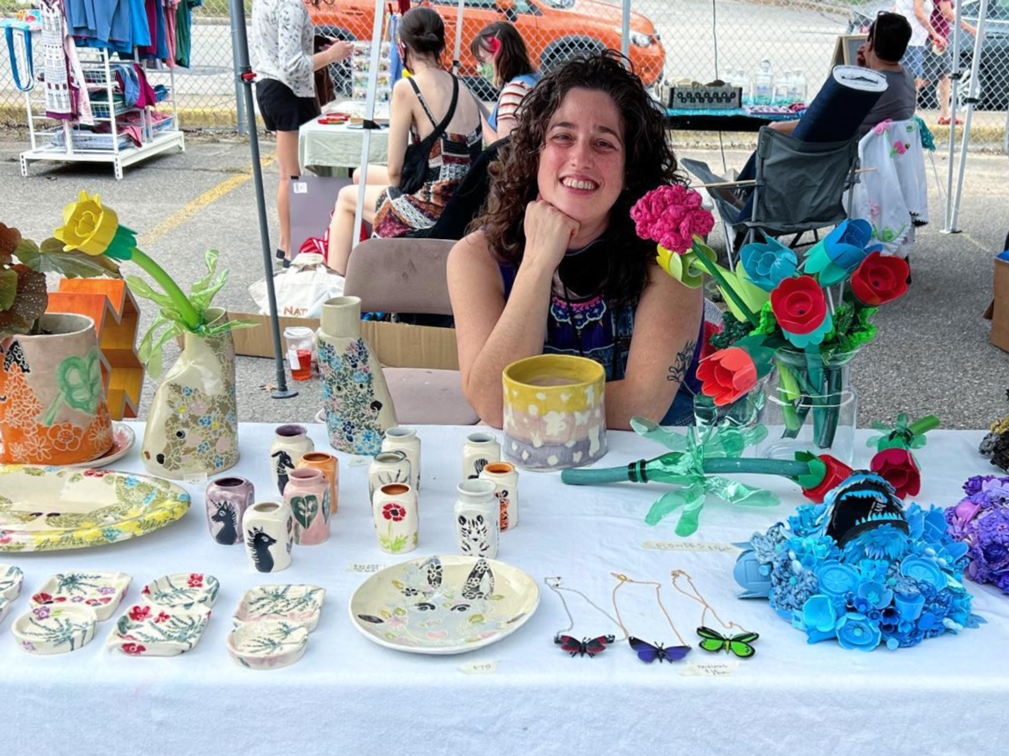 Artist Calder Kamin Austin Creative Reuse holiday market