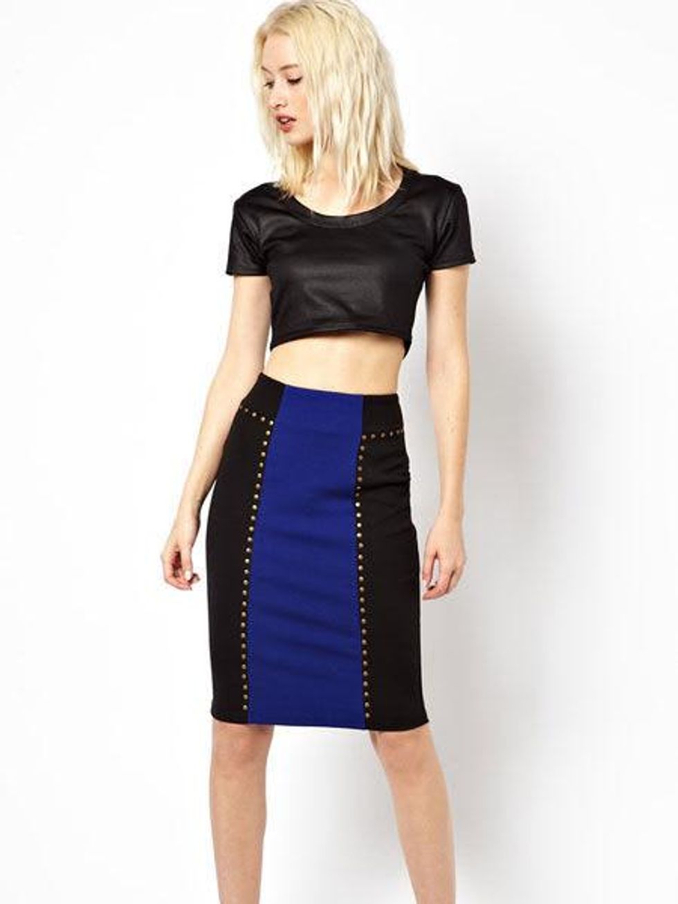asos Beloved Panelled Skirt with Studs