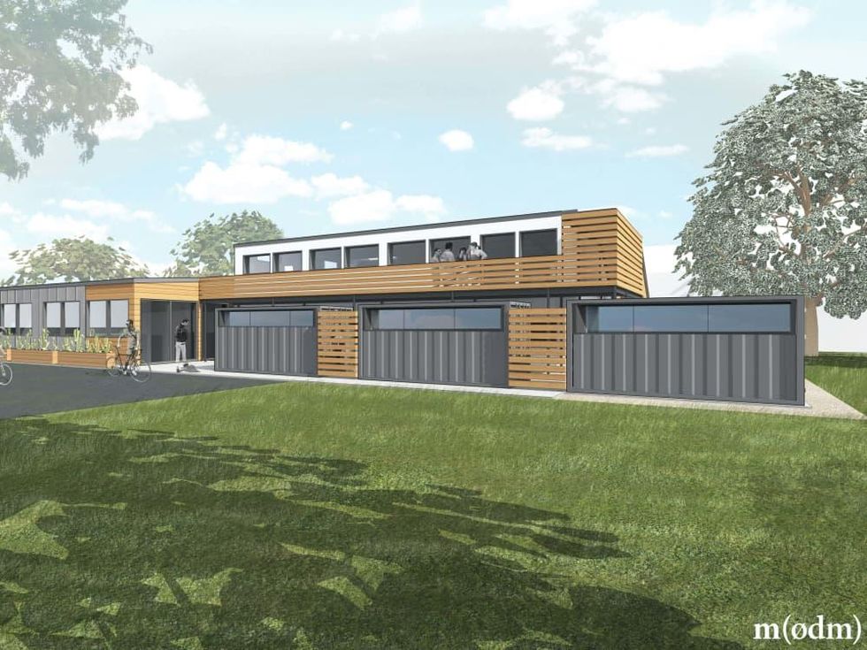 ATX Factory co-working space office East Austin rendering exterior