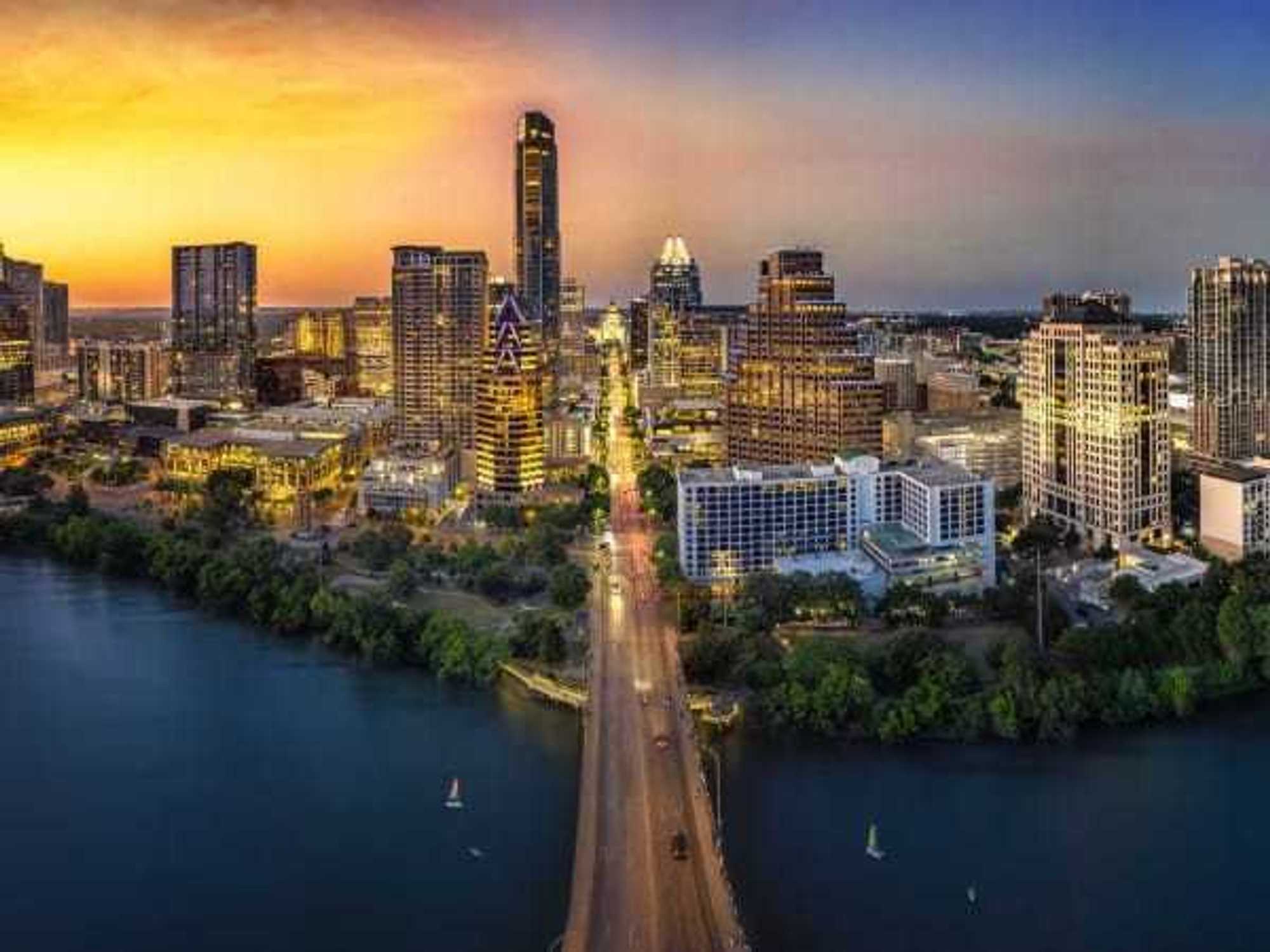 Austin aerial skyline