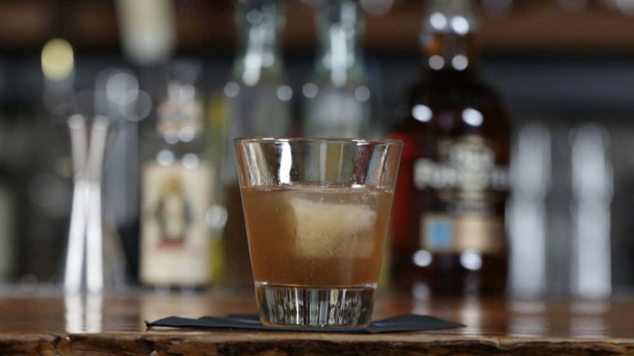 Austin bartender Lucas Felek makes the Velvet Rut