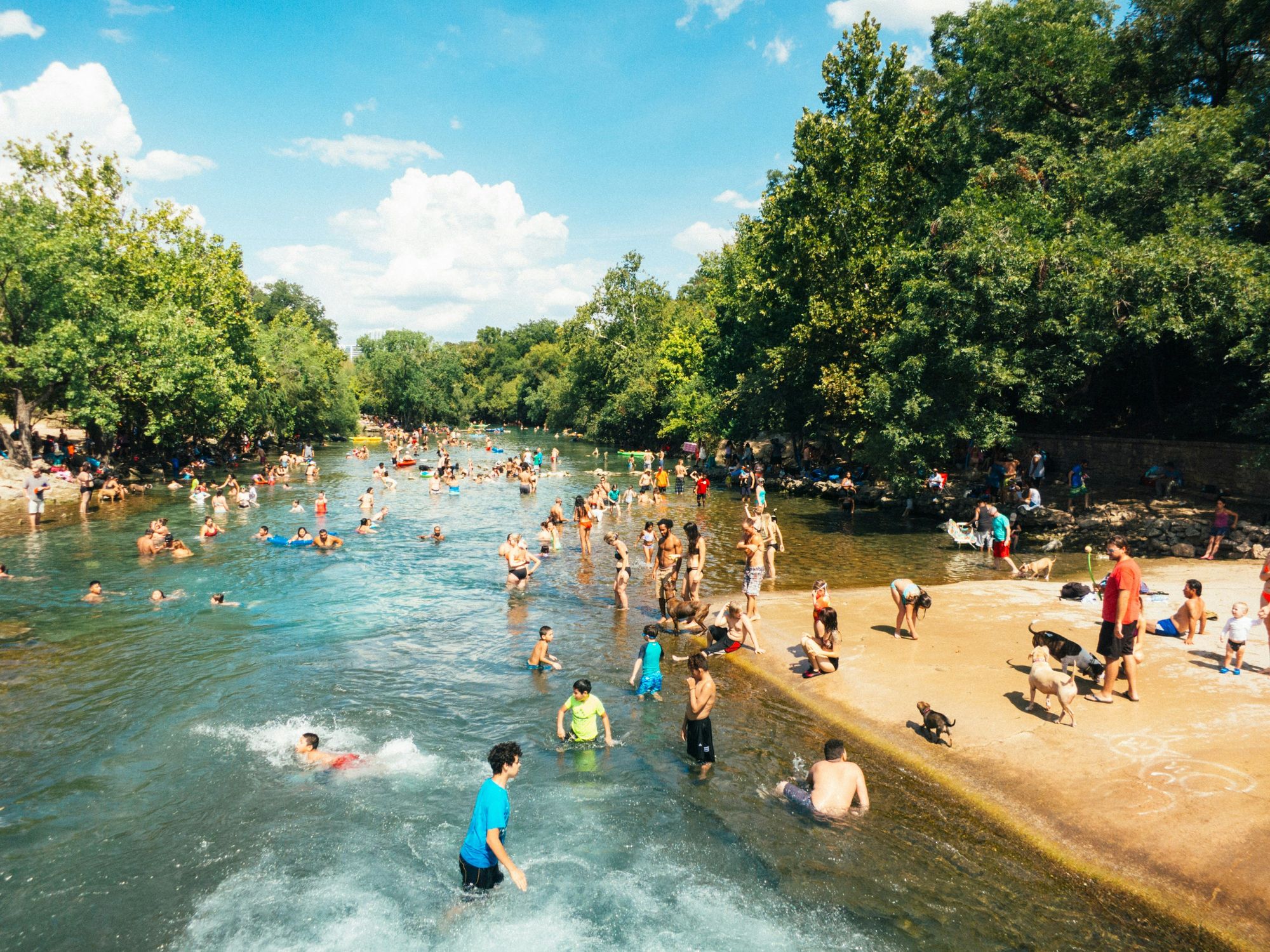 Austin Barton Springs spillway