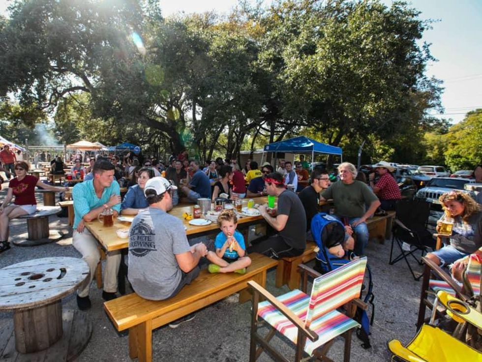 Austin Beer Garden Brewing Co ABGB patio outside seating