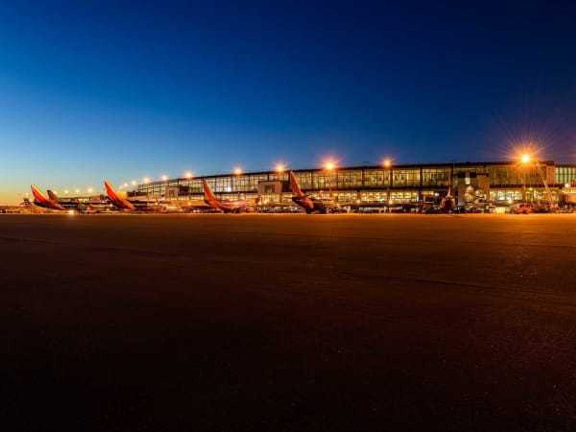 Austin-Bergstrom International Airport (AUS) at night