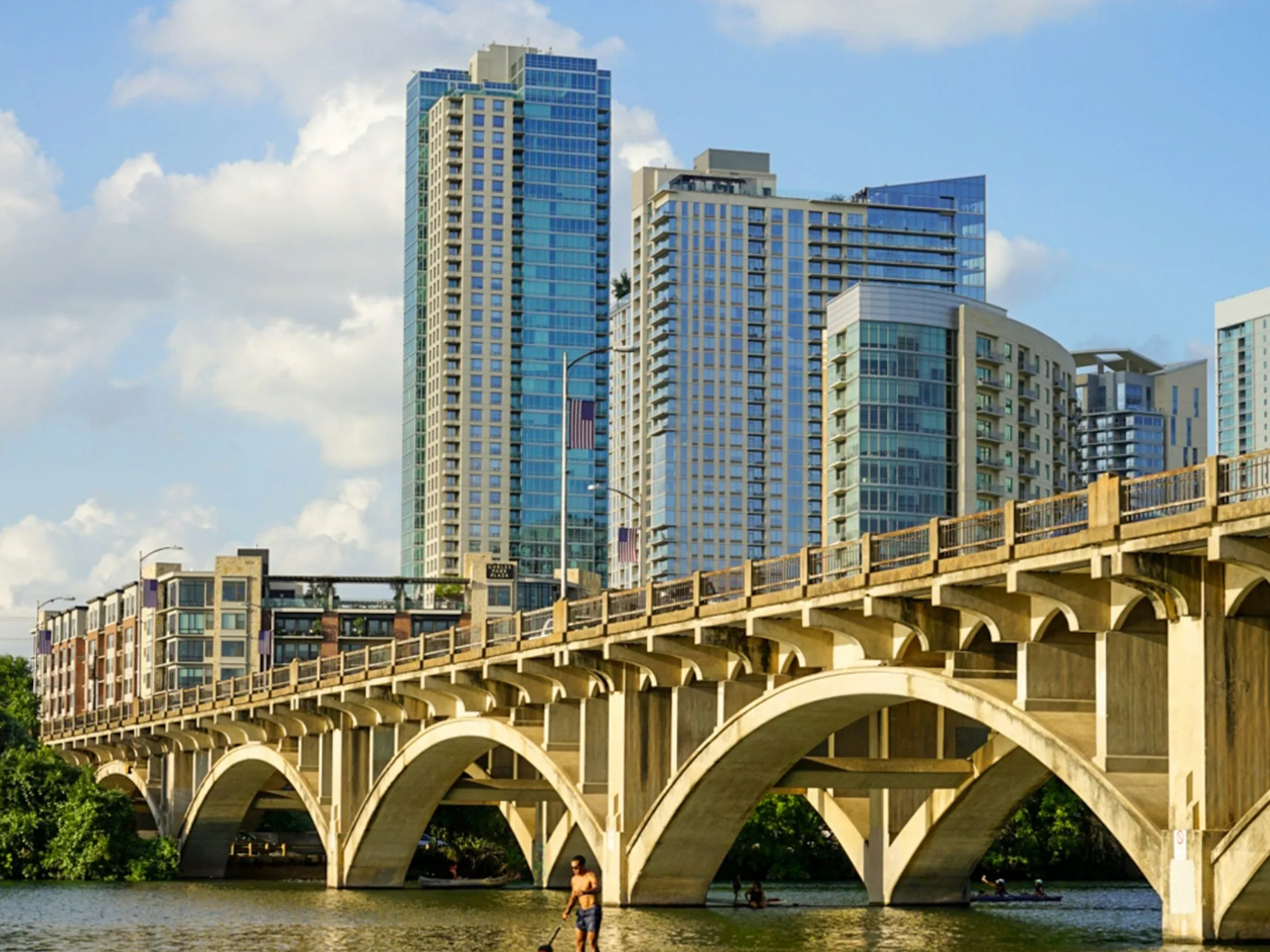 Austin bridge skyline