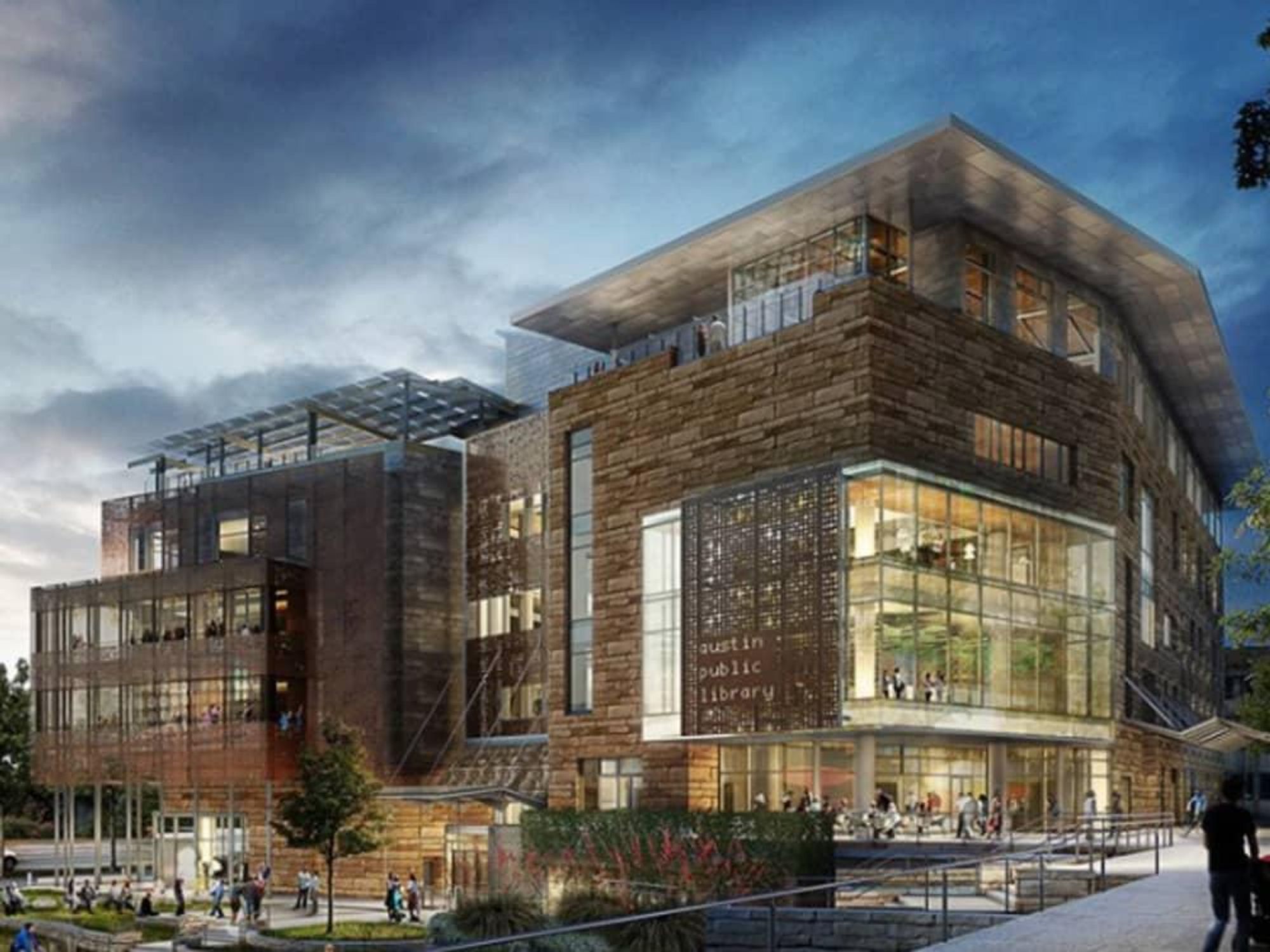 Austin Central Library downtown rendering