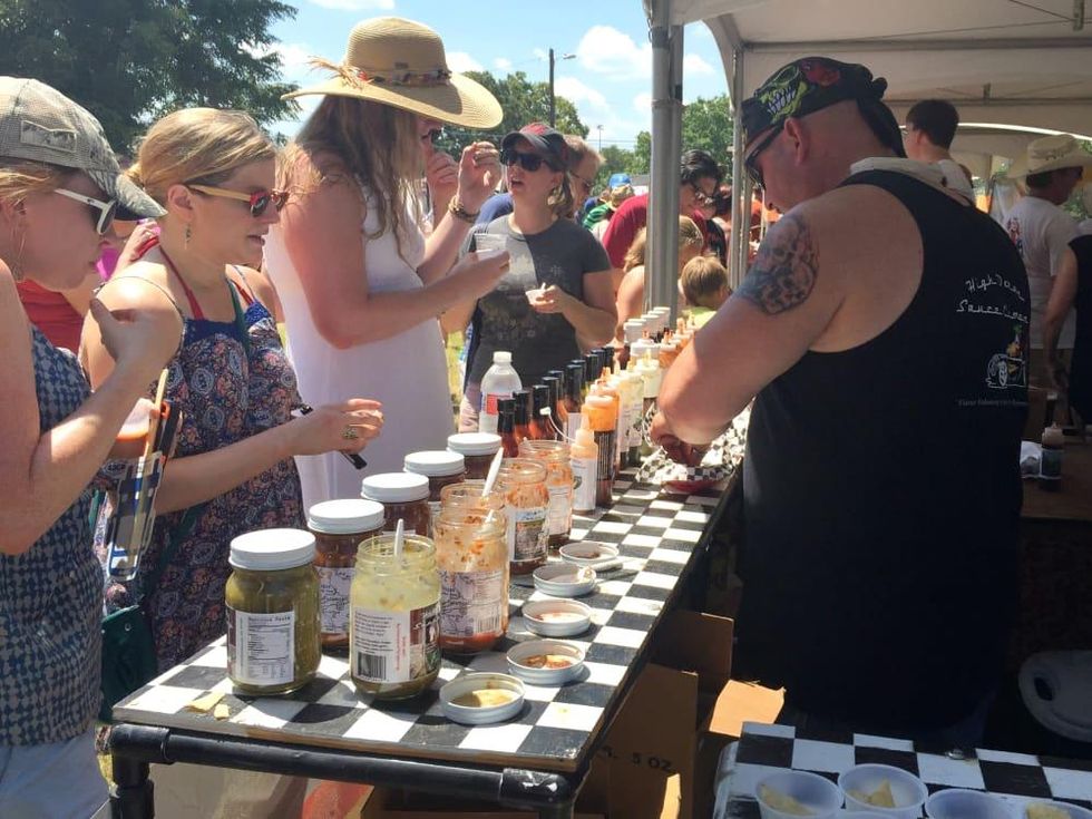 Austin Chronicle Hot Sauce Festival vendor samples High Octane Sauce Company 2015