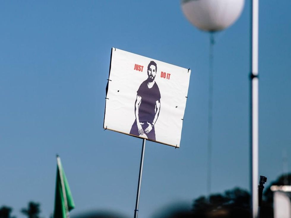 Austin City Limits Festival ACL 2015 Weekend One Best Signs Best Flags Shia Labeouf