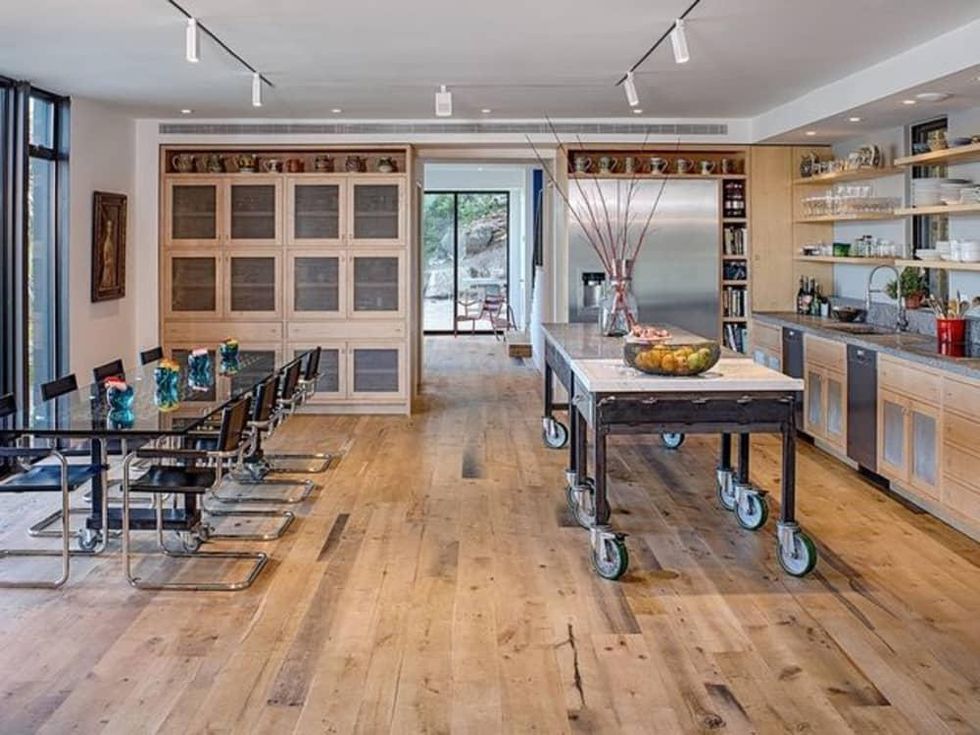 Austin cliff home Houzz open concept kitchen