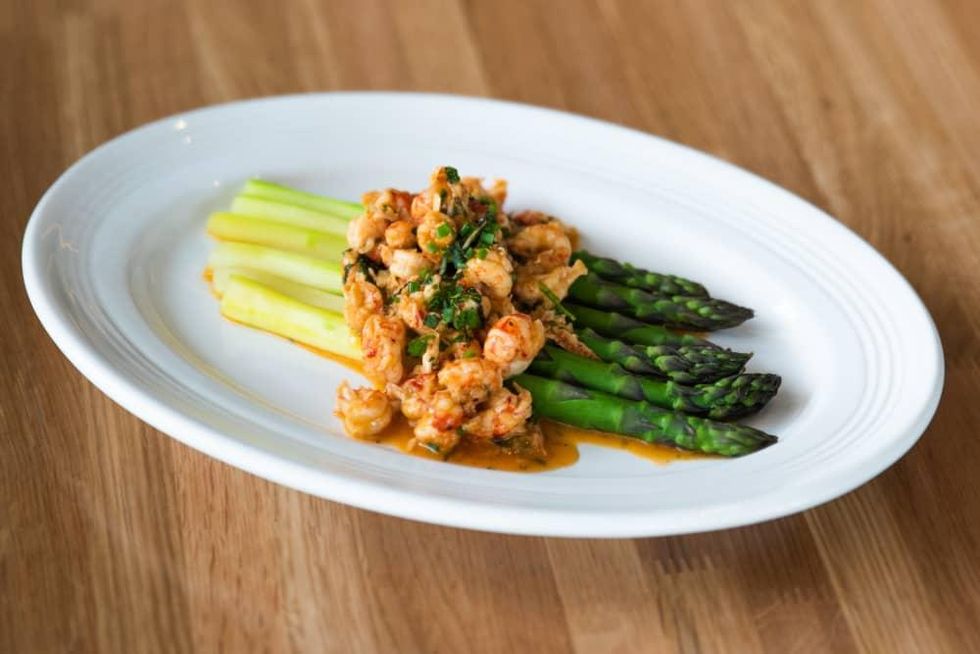Austin Cookbook Cafe asparagus crawfish