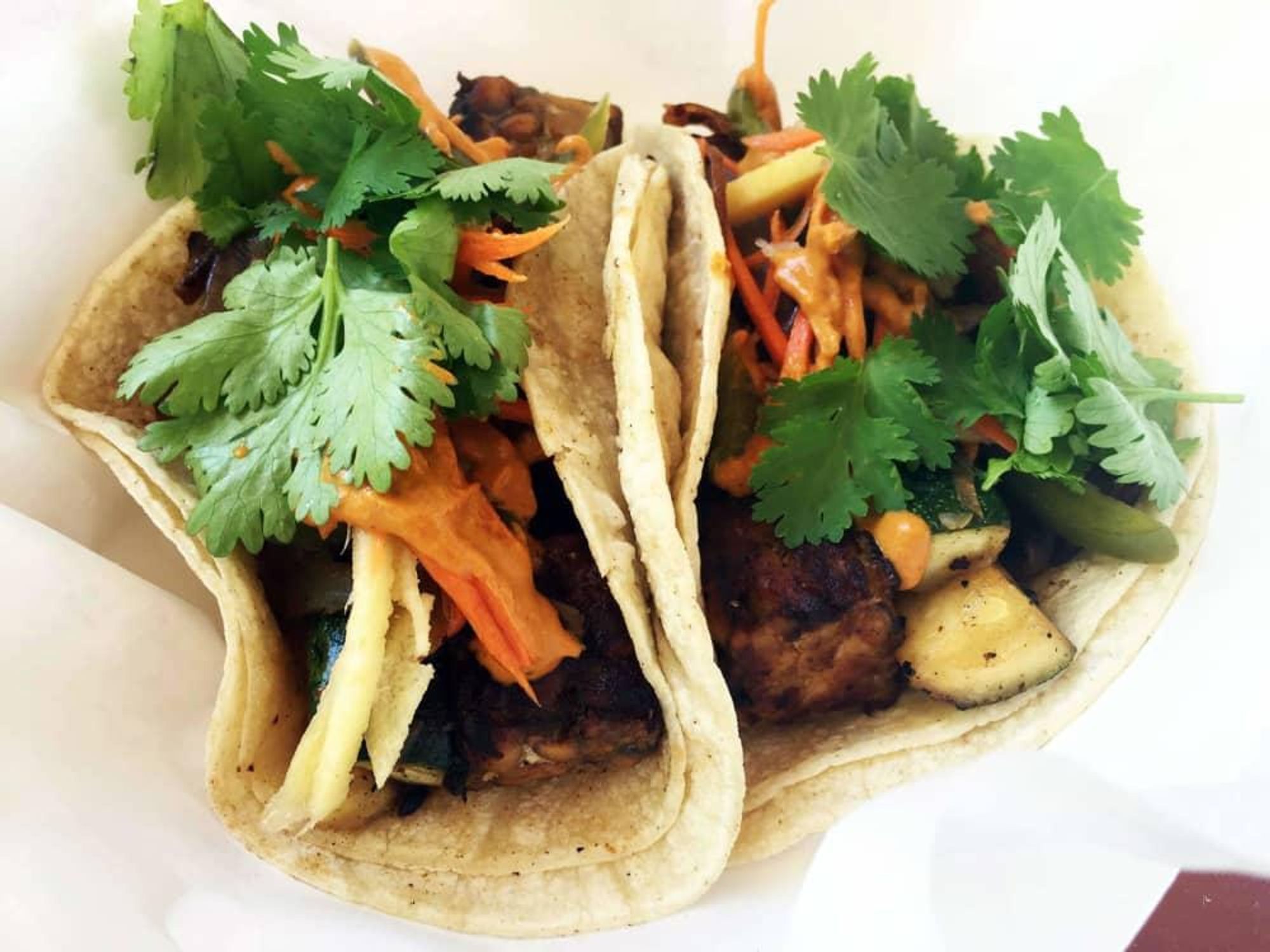 Austin Daily Press tempeh vegetable taco Flying Tempeh Bros