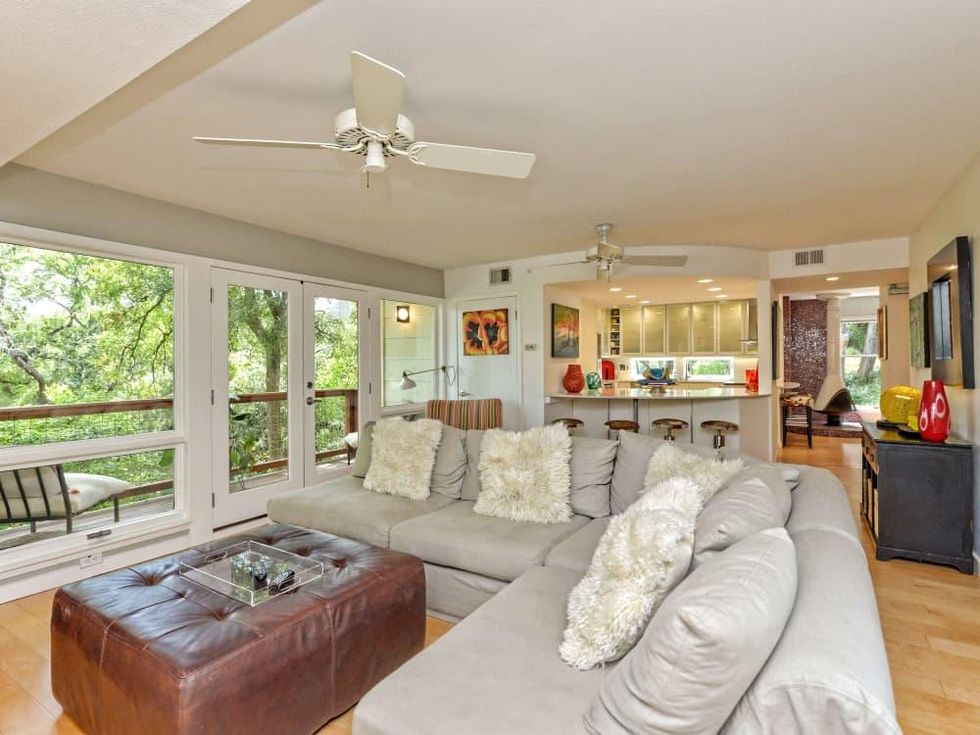 Austin home house 5932 Highland Hills Dr 78731 living room