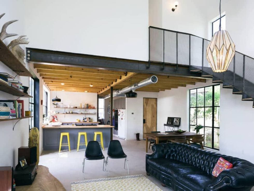 Austin home house Houzz DIY modern Texas farmhouse Garden St living room kitchen