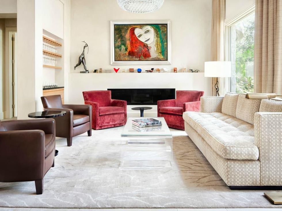 Austin house home 101 Pascal Lane Weslake Rob Roy neighborhood living room painting