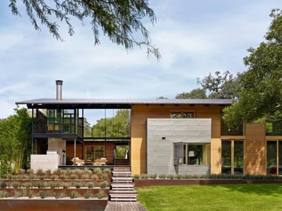 Austin house home Houzz modern Lake Austin exterior