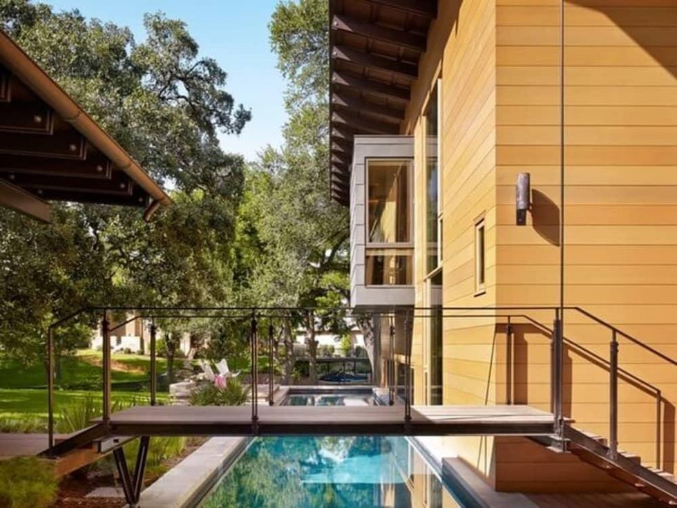Austin house home Houzz modern Lake Austin exterior