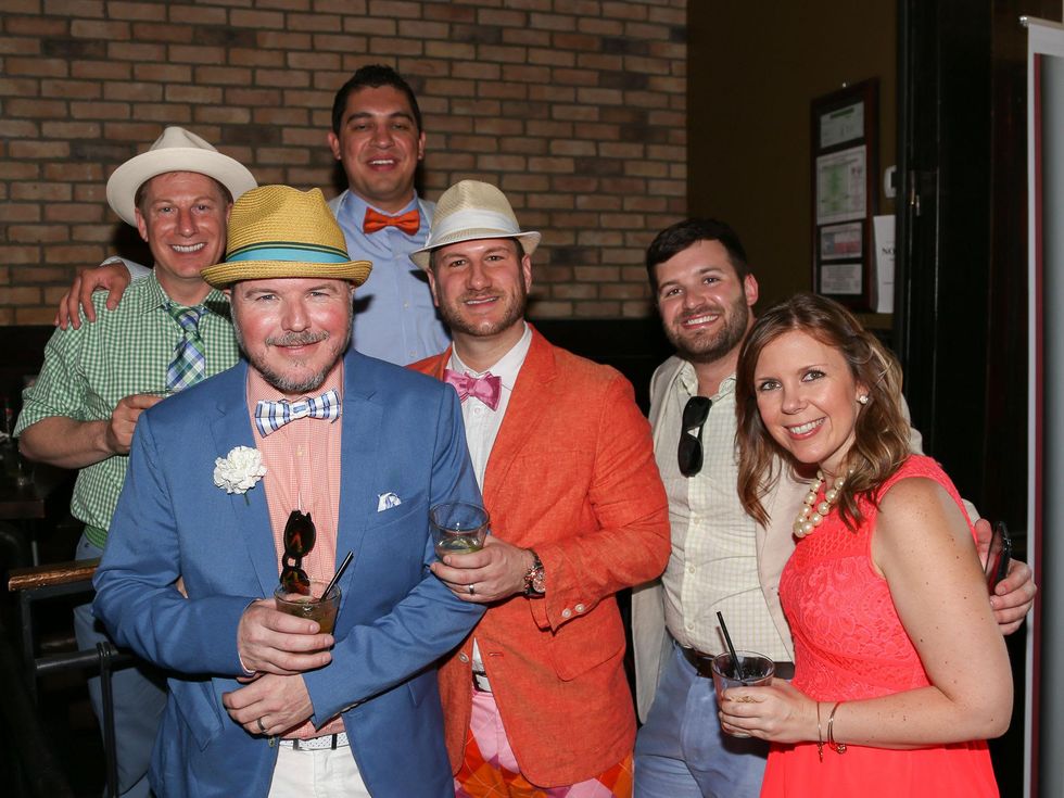 Austin Influential Group Derby Day at Ten Oak John Richey Joseph Guillory Erine Perez Tom Stanek Andrew Donilon Courtney Pett