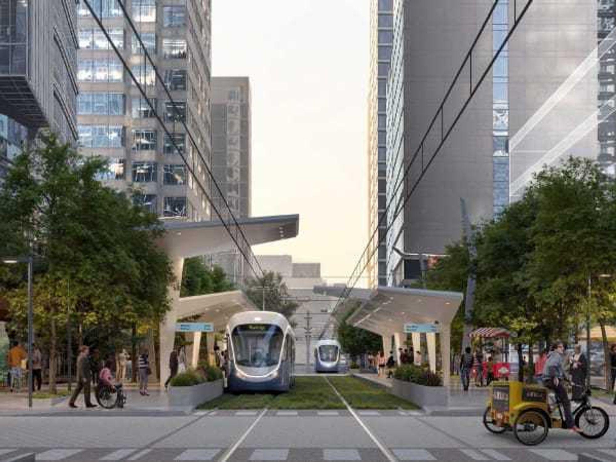 Austin light rail rendering